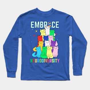 COLORED CATS NEURODIVERSITY Long Sleeve T-Shirt